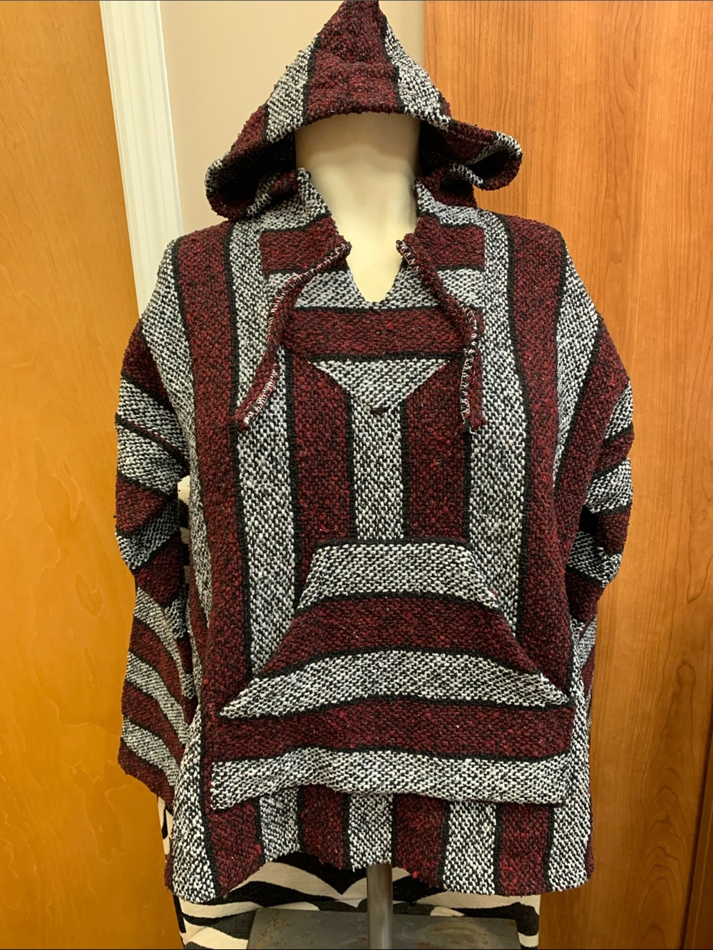 Vintage San Patricio Authentic Mexican Weave Baja Hoodie